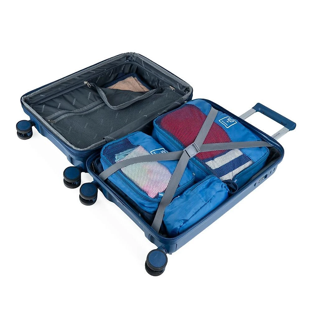 Mala de bordo 10kg polipropileno 4 rodas santiago azul p