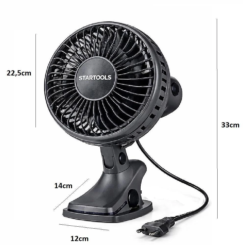 Ventilador de Mesa Utibom 25W 2 Velocidades Cinza Portátil 110V