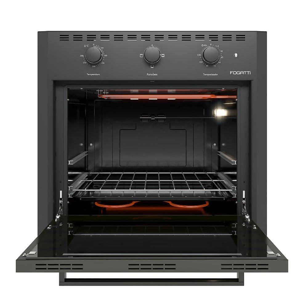 Forno Elétrico de Embutir Fogatti E60 60L 1750W Grill Preto 110V