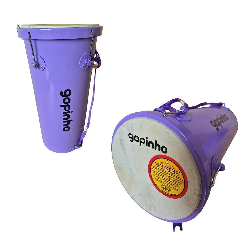 Kit Percussão Infantil Pandeiro 8 + Rebolo Reco E Repique Lilás