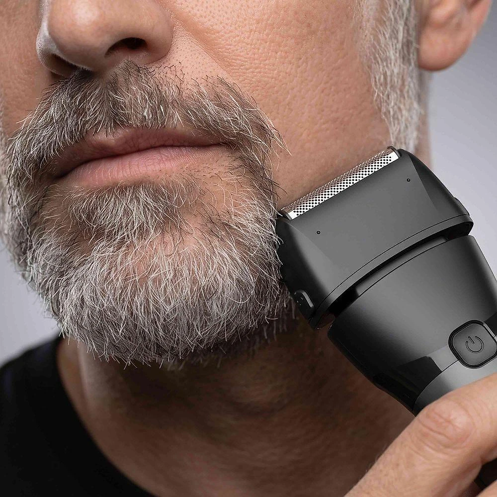 Barbeador Elétrico Be Emotion Men Aparador Multifuncional USB Recarregável Cinza Bivolt