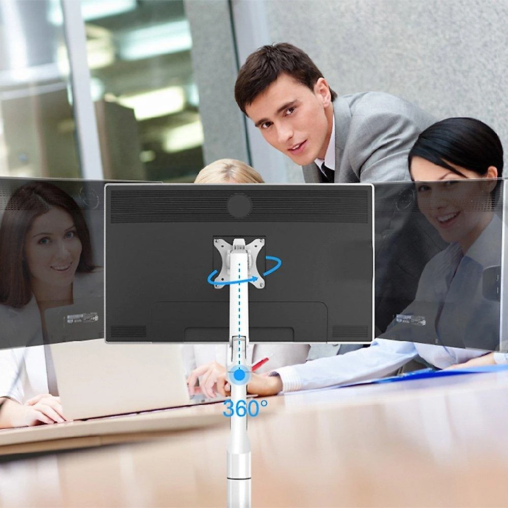 Suporte de Mesa Articulado para Monitor de 17" a 36" FlexiSpot MA8, Ajustes com Pistão a Gás, VESA, Branco - MA8W