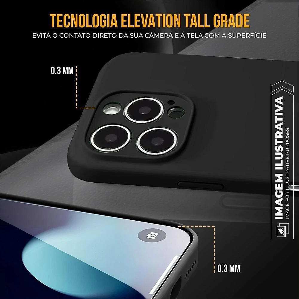 Capa Case Capinha Para Iphone 16 Pro Max - Silicon Premium Preta - Gshield