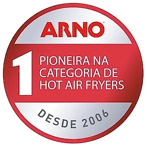 Fritadeira Elétrica Air Fryer Arno Easy Fry Extra AFP4 4L 1700W Painel Digital Preta Inox 110V