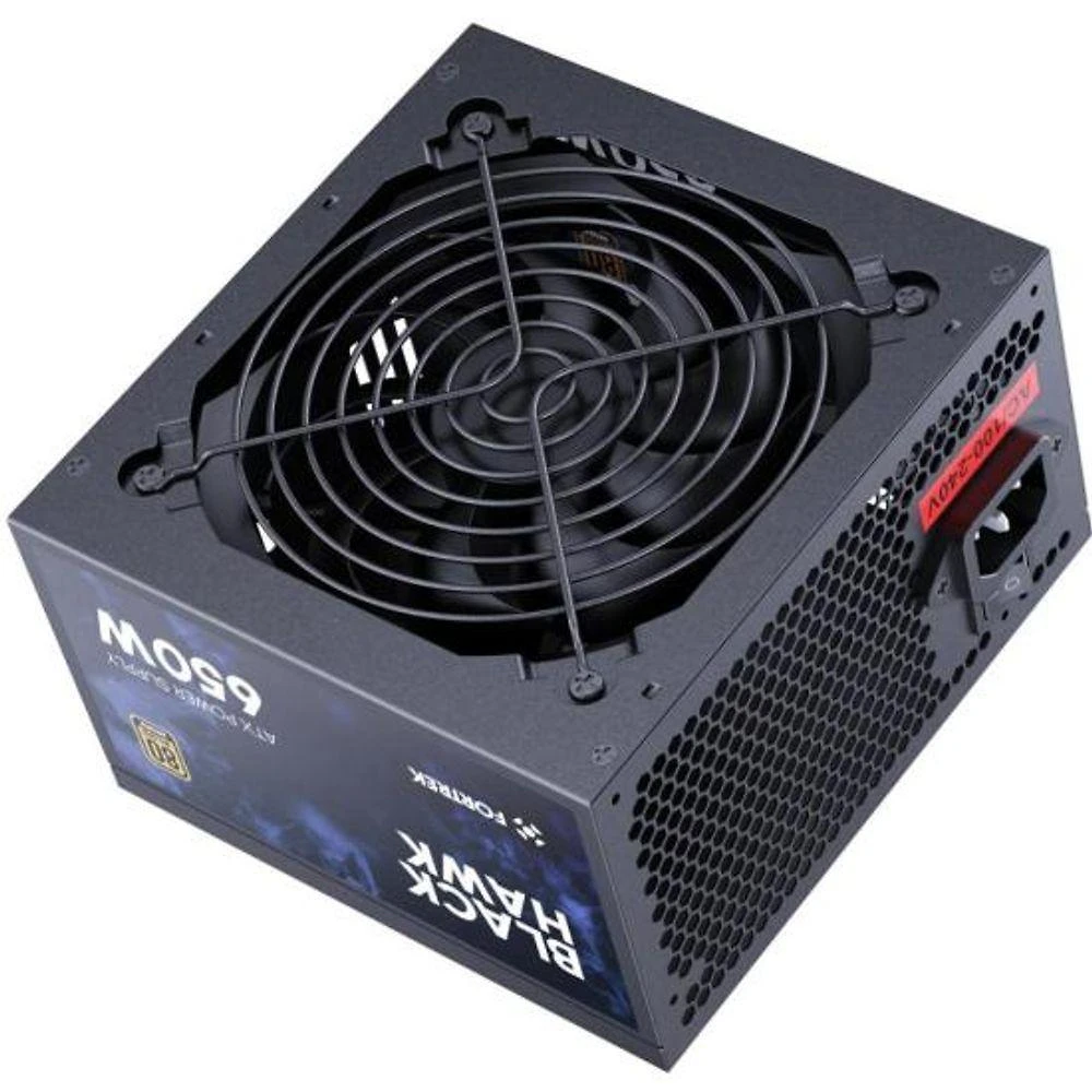 Fonte de Alimentação Gamer ATX Black Hawk 650W 80 Plus Bronze Silenciosa Preto Fortrek