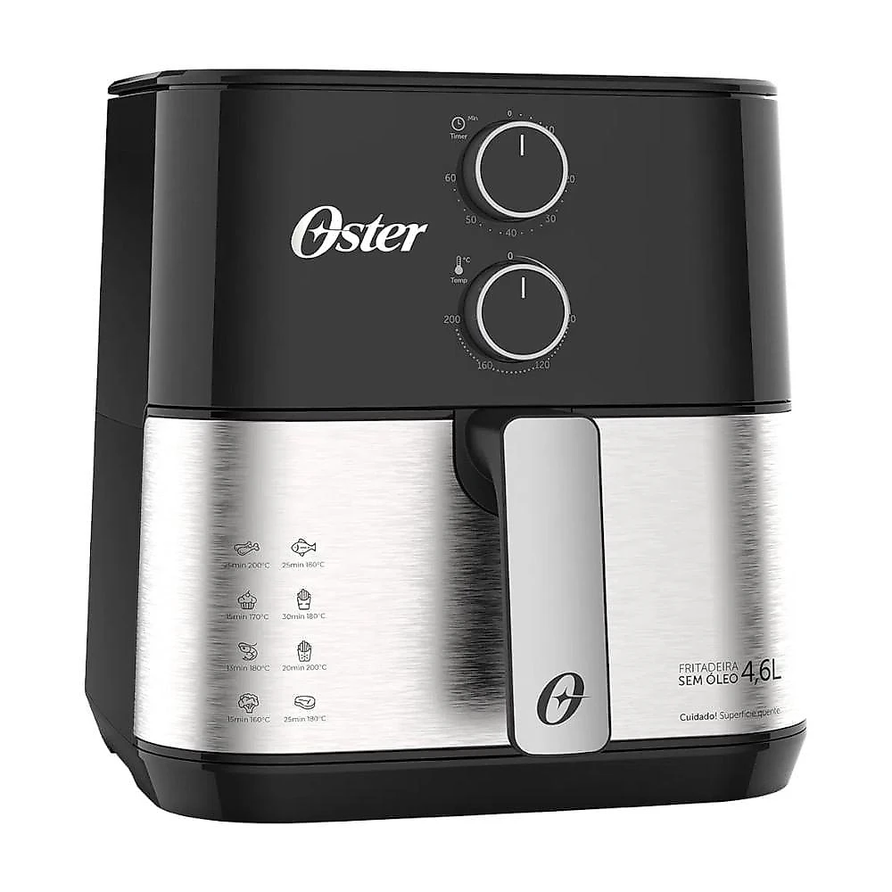 Fritadeira Air Fryer Oster 4,6L Inox Compact 1500W OFRT520 127V