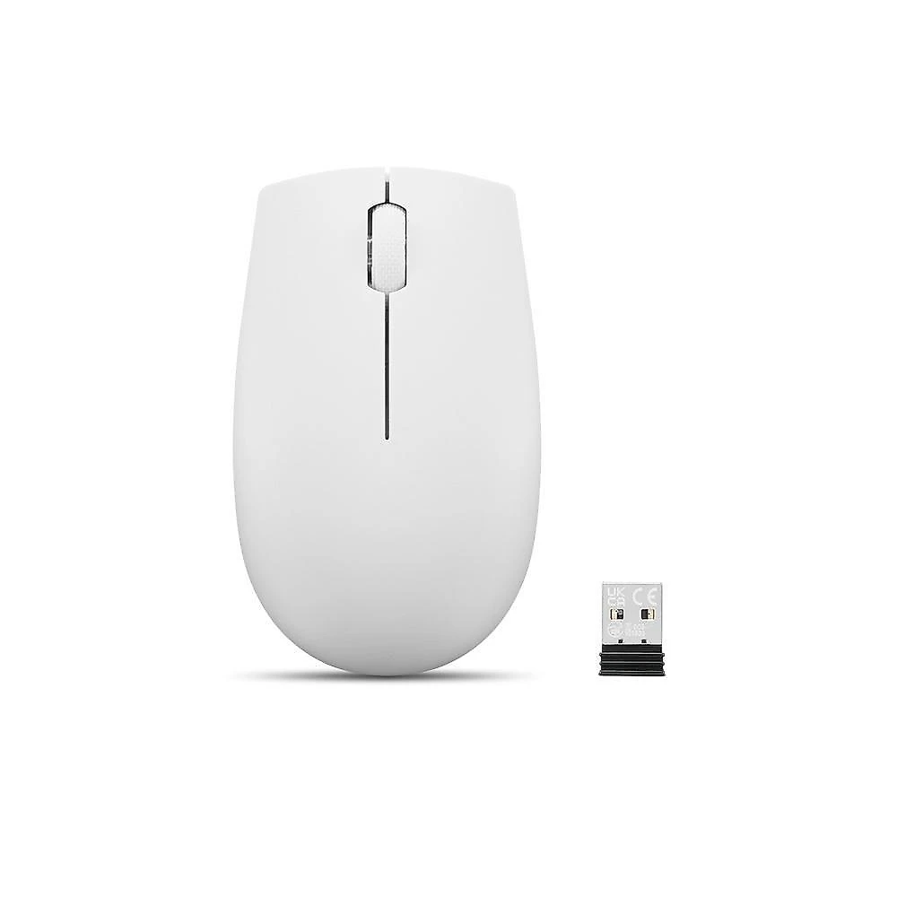 Mouse Sem fio Lenovo 300, Wireless, Ambidestro, Branco - GY51L15677