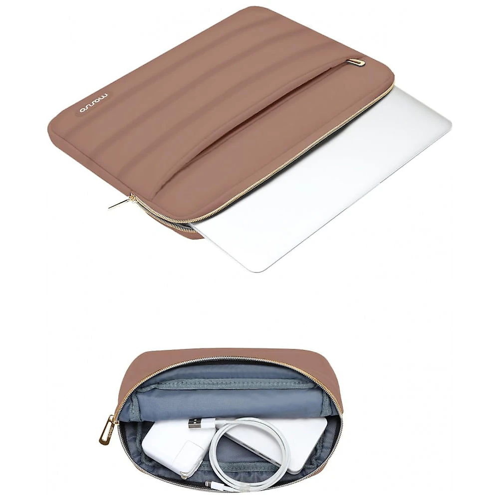 MOSISO Sleeve 13-13.3" para Laptop com Bolsa Pequena, Mocha, Compatível com MacBook Air/Pro, HP, Dell, Lenovo e ASUS
