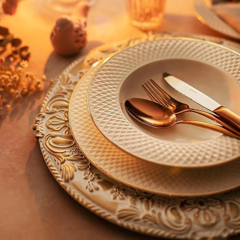 Aparelho de Jantar Home Style Eclat Gold 42 Pecas