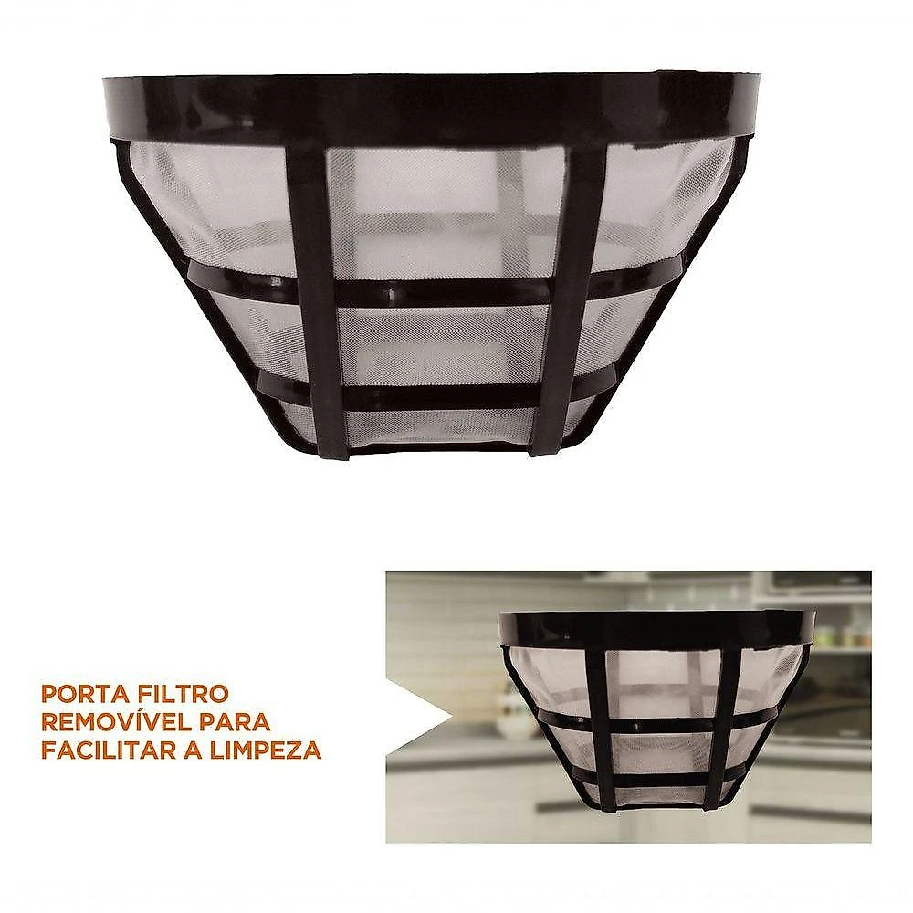 Cafeteira Elétrica Black + Decker CM15 18 Xícaras Jarra Inox Preto 750ML 600W 220V