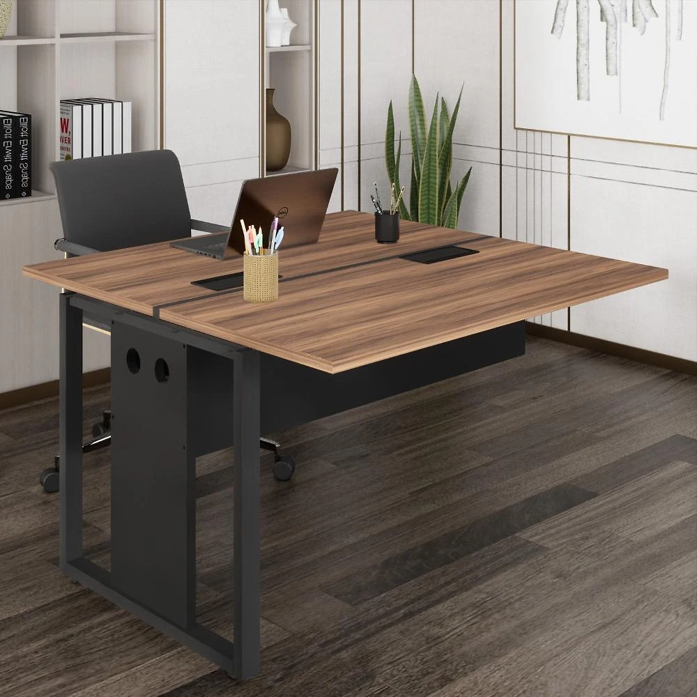 Miniatura Plataforma Dupla Acoplar Pé Quadro Espresso Móveis Marrom/Preto