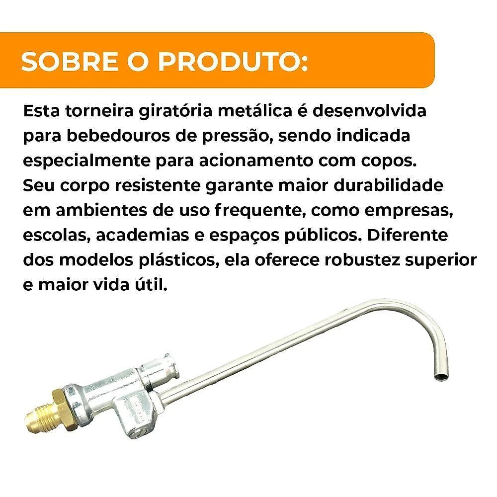 Torneira Giratória Copo Para Bebedouro De Pressão
