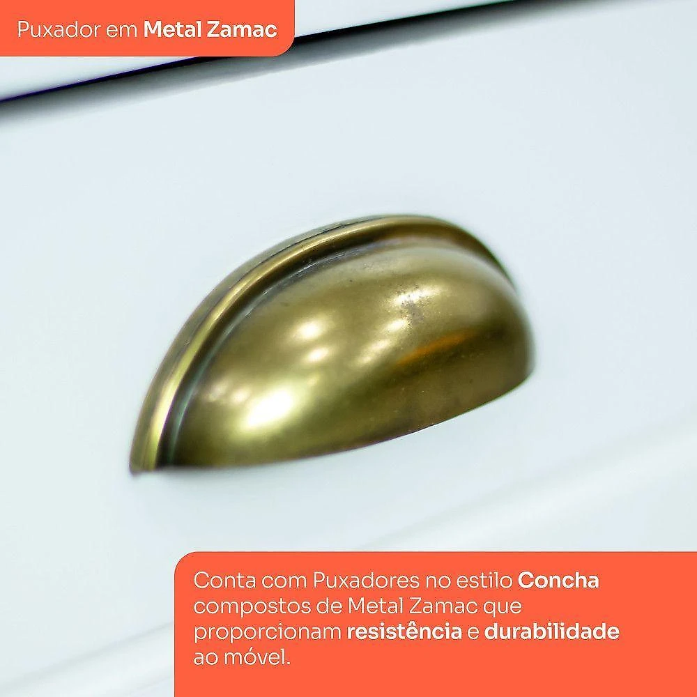 Cozinha Compacta 2 Peças Americana 5 Portas 3 Gavetas 100% MDF Branco webcontinental-7890022176202