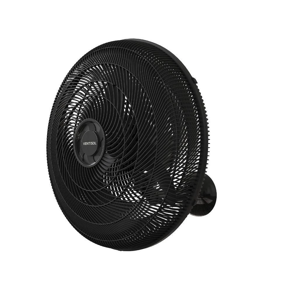 Ventilador de Parede Ventisol 120W 50cm 3 Pás 6 Velocidades Preto 220V
