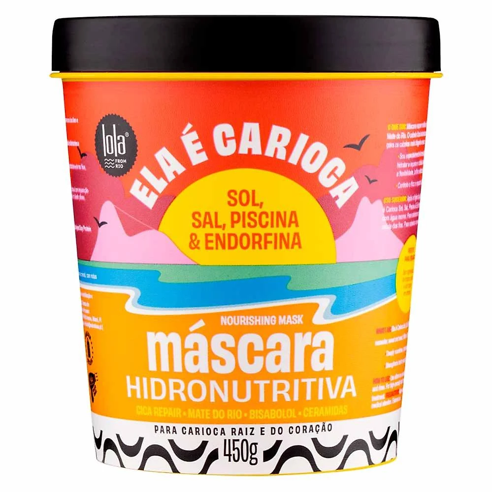 Máscara capilar lola cosmetics ela é carioca hidronutritiva 450g