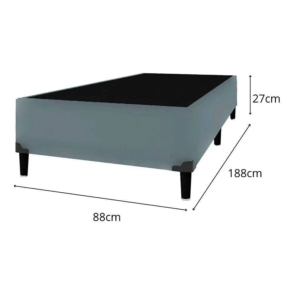 Conjunto Box Solteiro Itaflex Colchão Gazin 41x88x188 Cinza