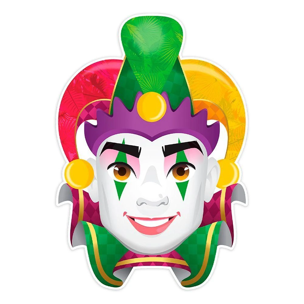 Painel De Festa Carnaval Rosto Arlequim - 32x46cm