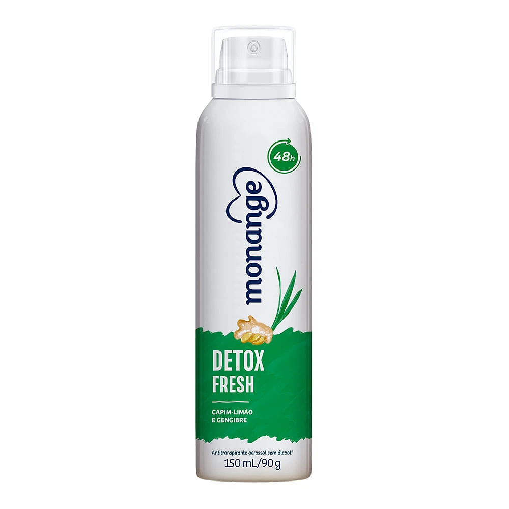 Desodorante Monange Detox Fresh Aerosol Antitranspirante 48h 150ml