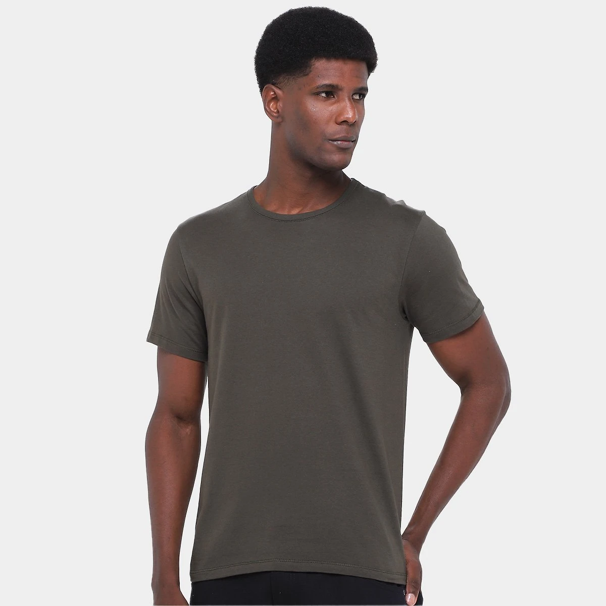 Miniatura Kit Camiseta Hering C/ 3 Peças Masculina Azul Turquesa+Preto - G