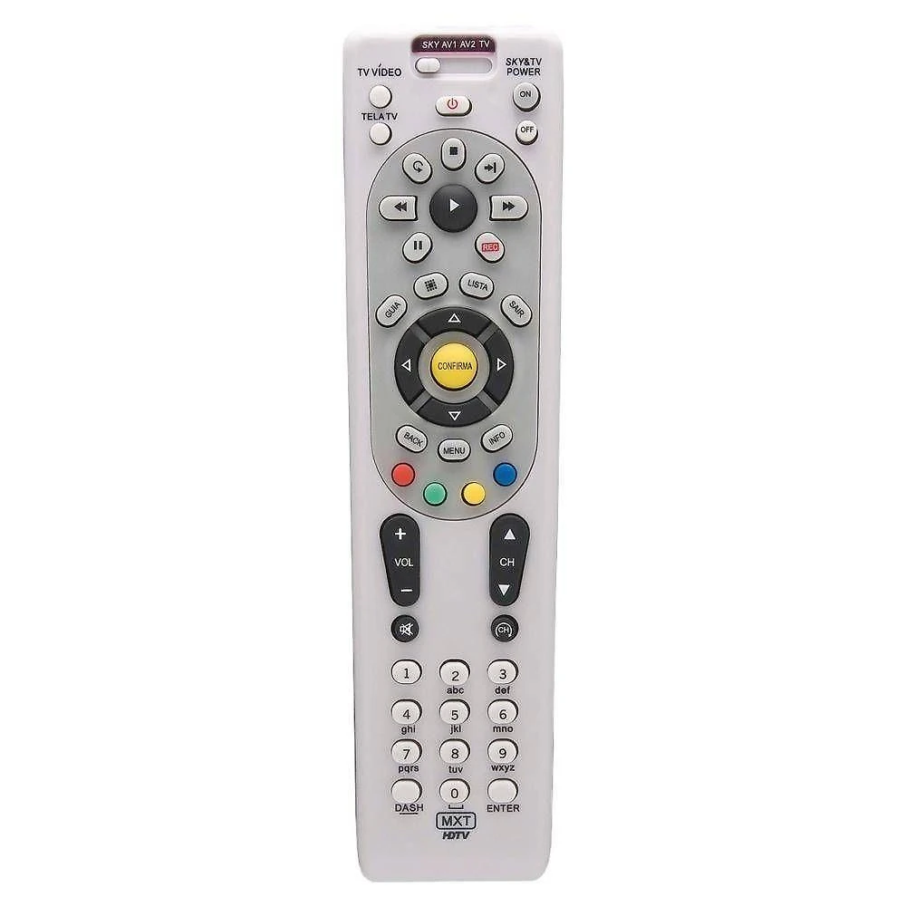 Controle Remoto Grupo MXT H67 para Receptores SKY HDTV com Chave Seletora Preto