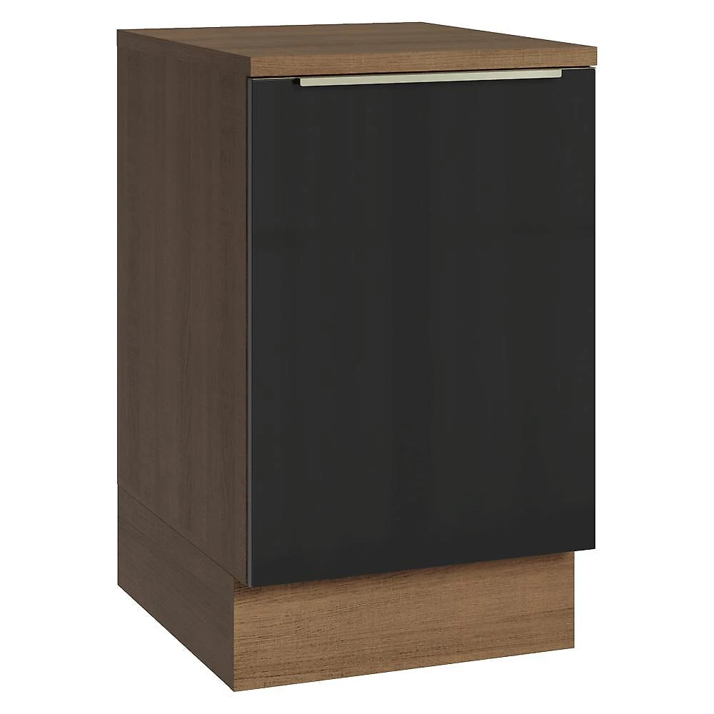Balcão de cozinha 50 cm 1 porta lux madesa branco/cinza