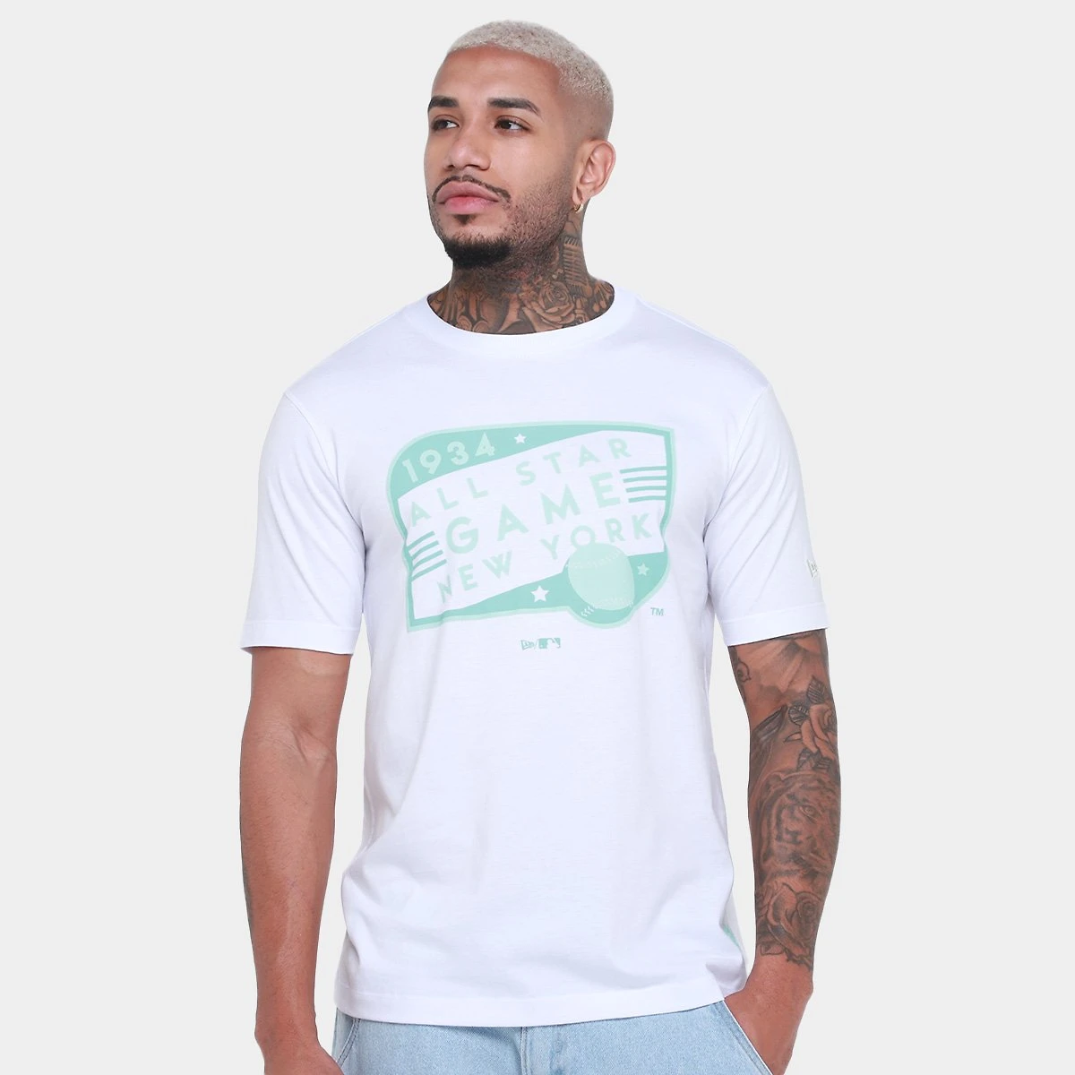 Camiseta New Era All Core Mlb Neymet Whi Masculina