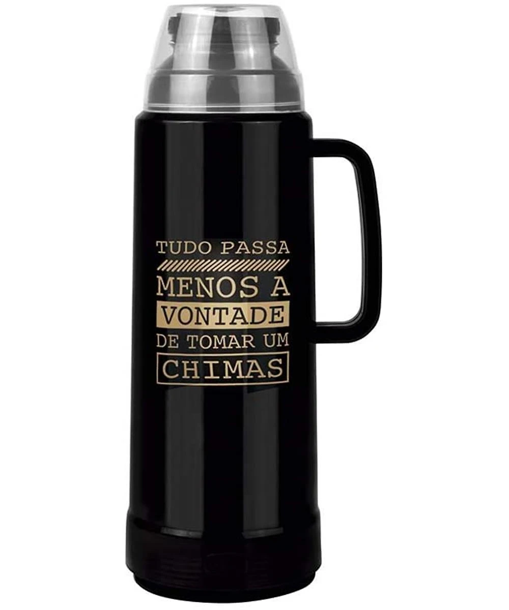 Garrafa Térmica Mor Use Farroupilha Preta 1 Litro