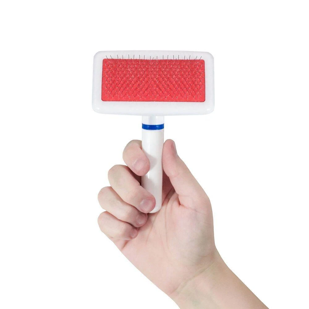 Rasqueadeira para Cães e Gatos Branca com Dentes de Aço 56G 1 Unidade