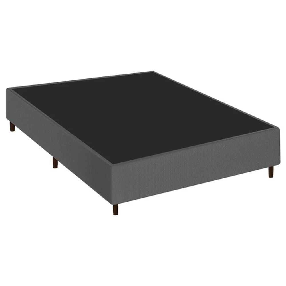 Cama Base Box Casal Cinza Suede 38x138x188