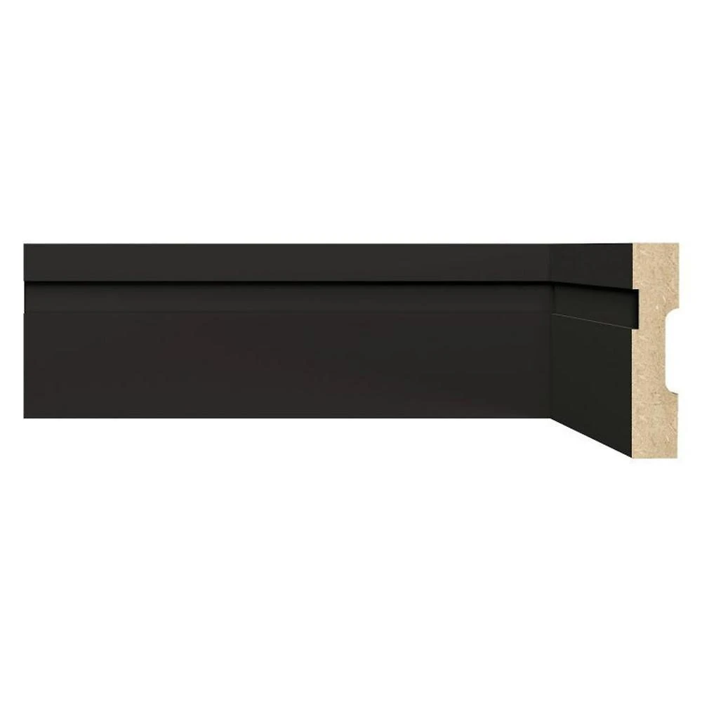 Kit com 15 Barras Rodapé de MDF 7cmX15mmX2,40m com Friso 702 36m