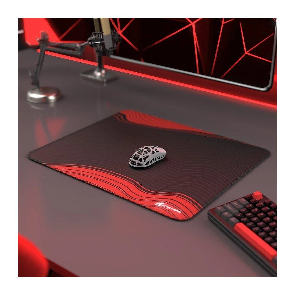 Mousepad Gamer Attack Shark, Black Red-Contour Line - CCM02