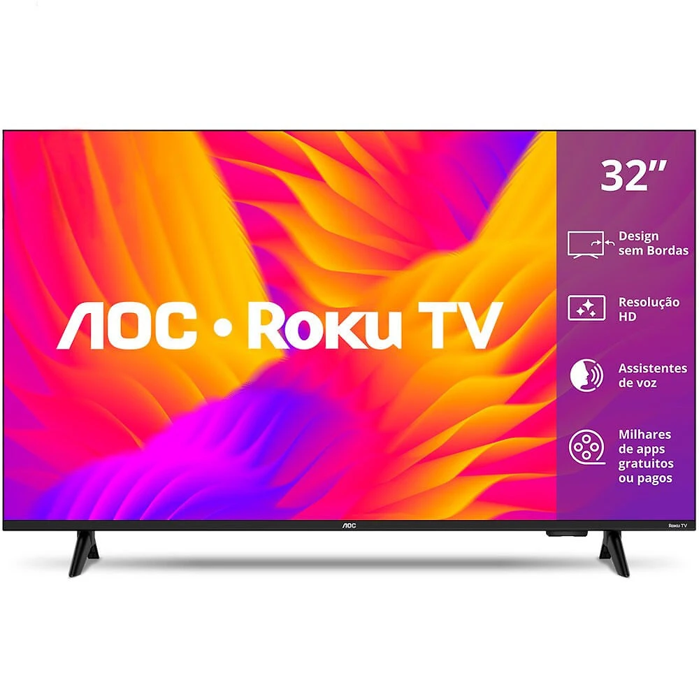 Smart TV 32 Polegadas DLED HD Roku TV 32S5155 78G AOC