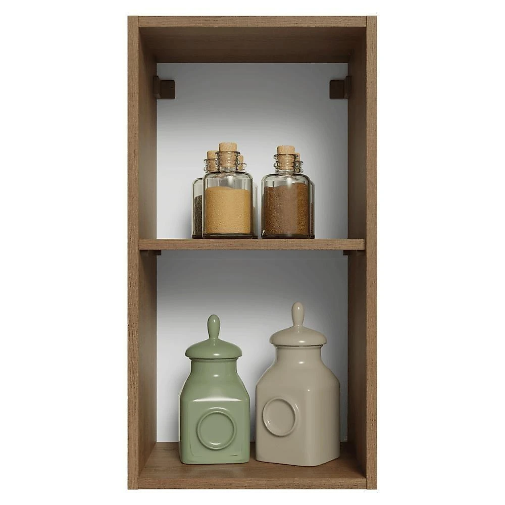 Armário Aéreo 35 Cm 1 Porta Rustic/branco Vik Madesa Rustic/branco