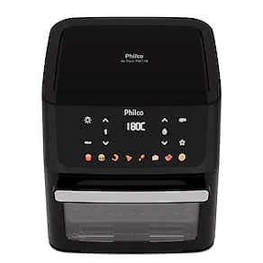Fritadeira Elétrica Air Fryer Philco Oven PAF11B 11L Porta Removível - Preta 110V