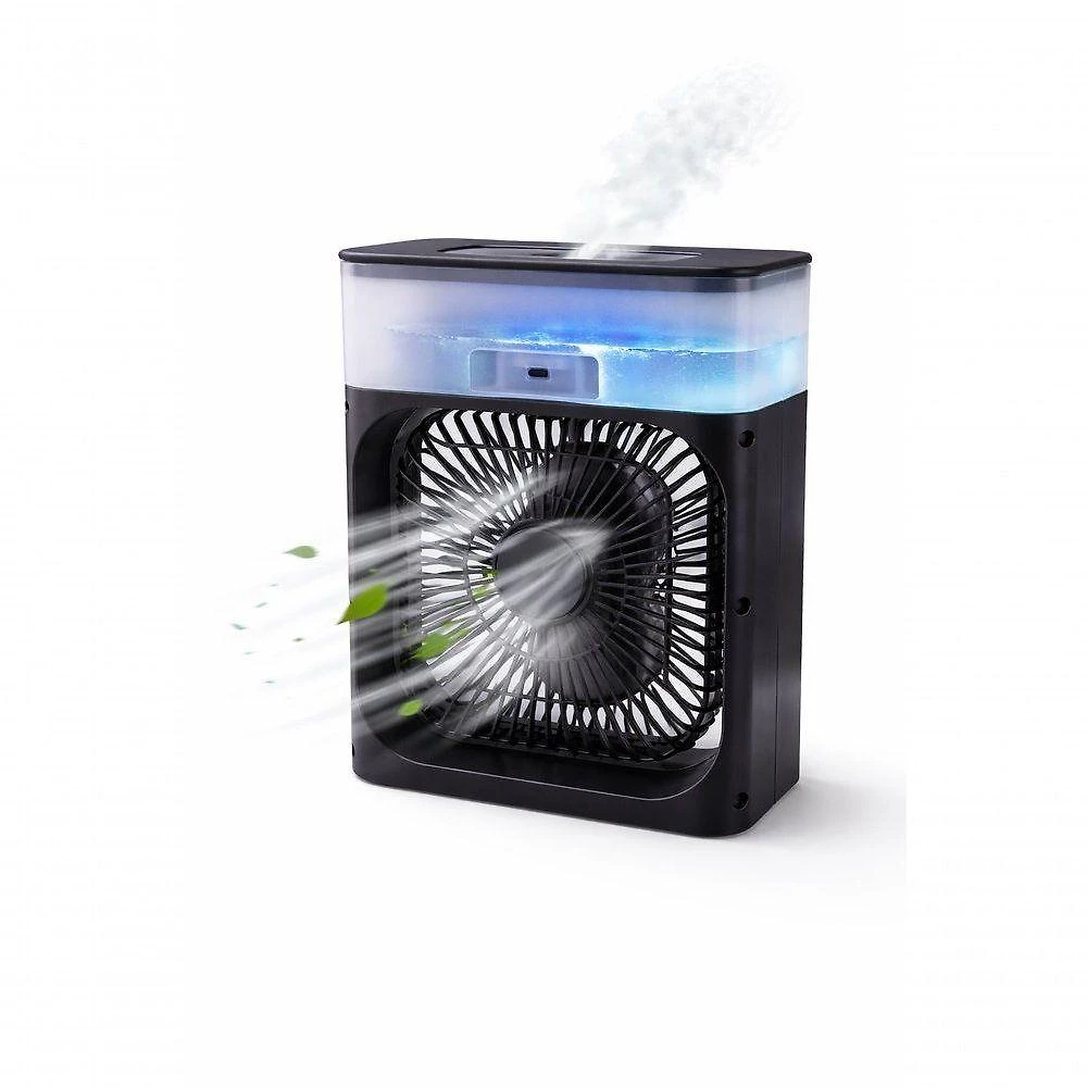 Ventilador Climatizador Portátil Usb Black Bull Preto para Ambiente de Trabalho e Estudo