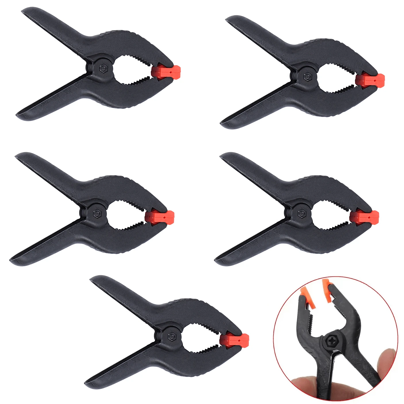 Kit 5x Mini Alicates Garra de Mola 3" Braçadeira e Suporte de Fundos Fotográficos