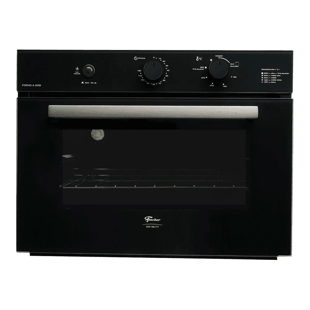 Forno a Gás Embutir Fischer Infinity 50L Preto 110V