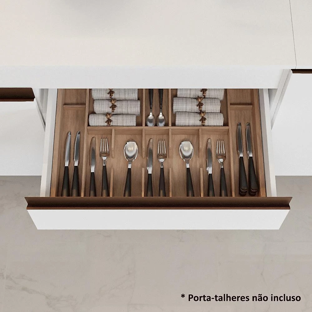 Armário De Cozinha Compacta 190cm Reims Madesa 05 Branco