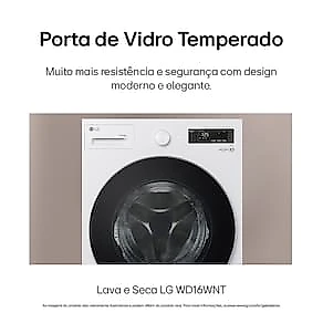 Lava e Seca LG Smart WD16WNTS6B 16kg 127V Branca Inteligência Artificial AI DD 110V