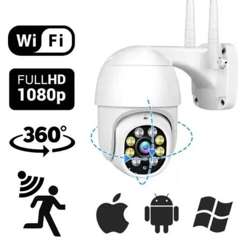 Kit 2 Wifi Ip Camera Ipc 360 Wireless Sem Fio A Prova Dágua