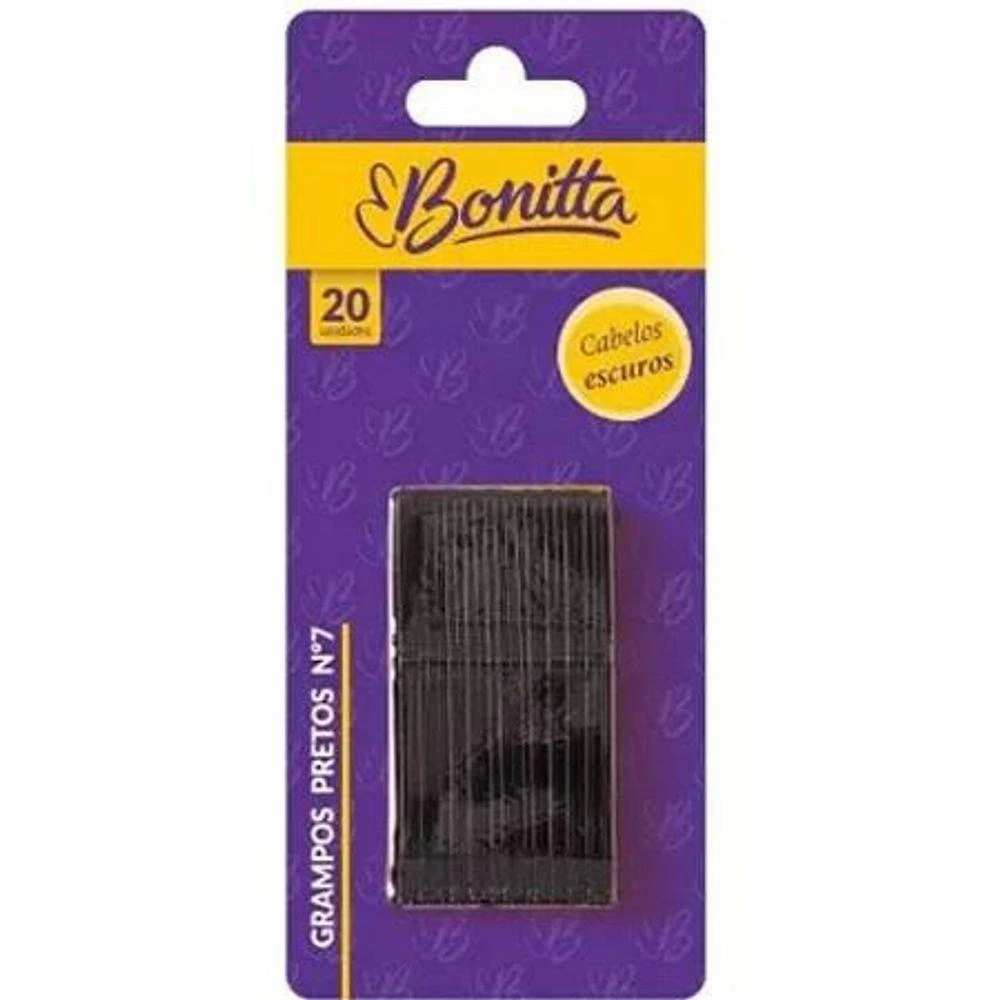 Grampos Pretos N7 Bonitta Com 20 Unid, 638bt