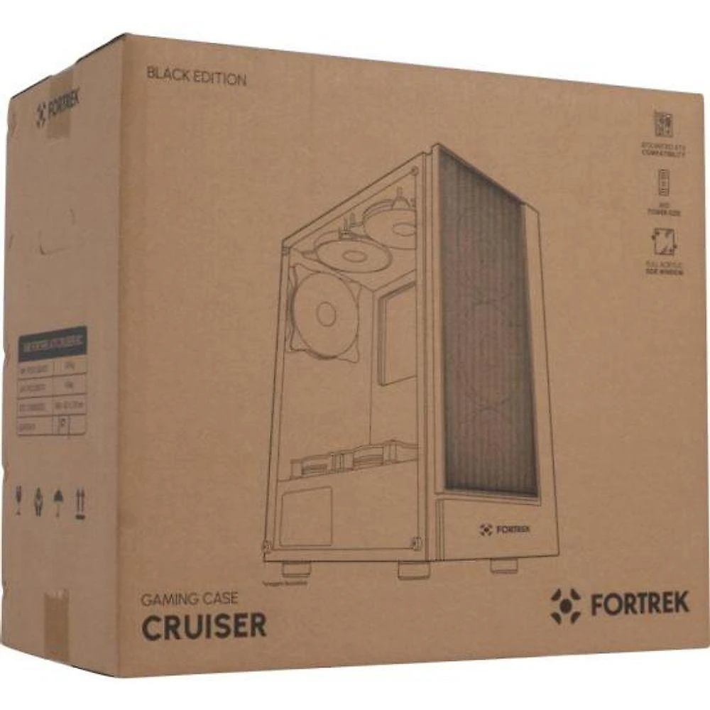 Gabinete Gamer Fortrek Cruiser Mid Tower Rgb Preto [f002]