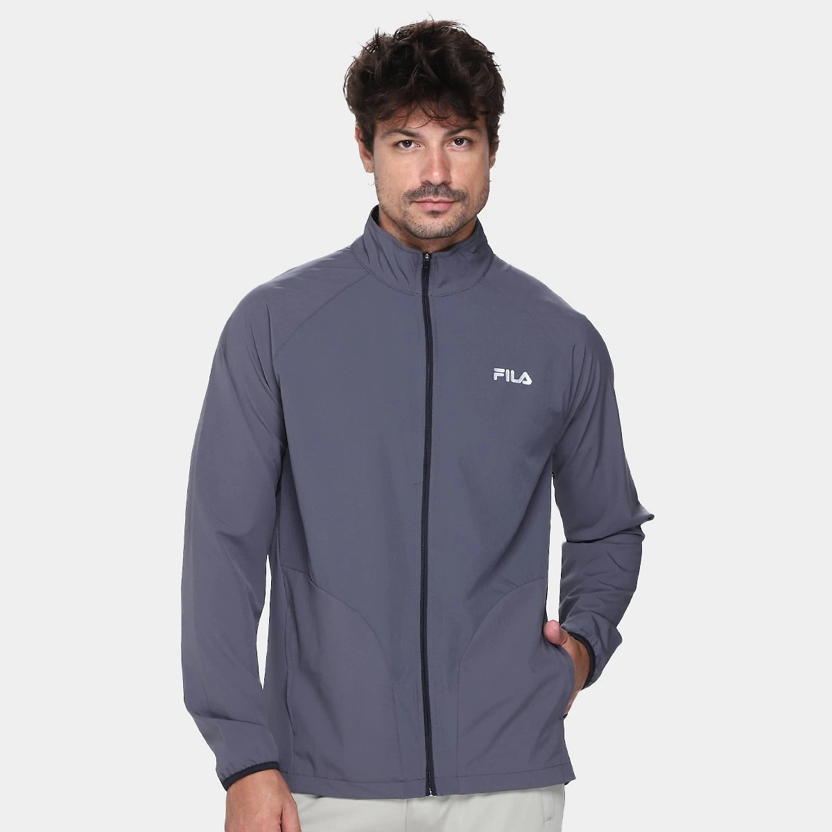 Miniatura Jaqueta Fila Essential Floating Masculina Grafite+Preto - G