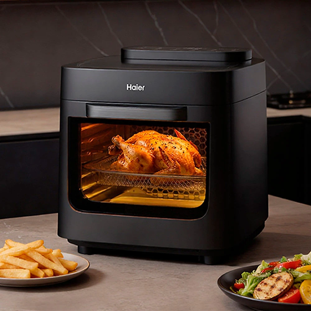 Air Fryer Haier Oven 12L com Função Rotisserie Preto e Cromado - HSAF-EV120BBR 110