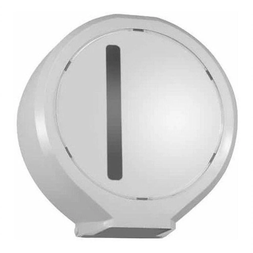 Dispenser Elite para Papel Higiênico em Rolo 300 a 400M ABS Branco com Visor e Fechadura Higipack