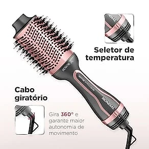 Escova Secadora Mondial Keratin ES-11 1200W Grey Rose - Bivolt