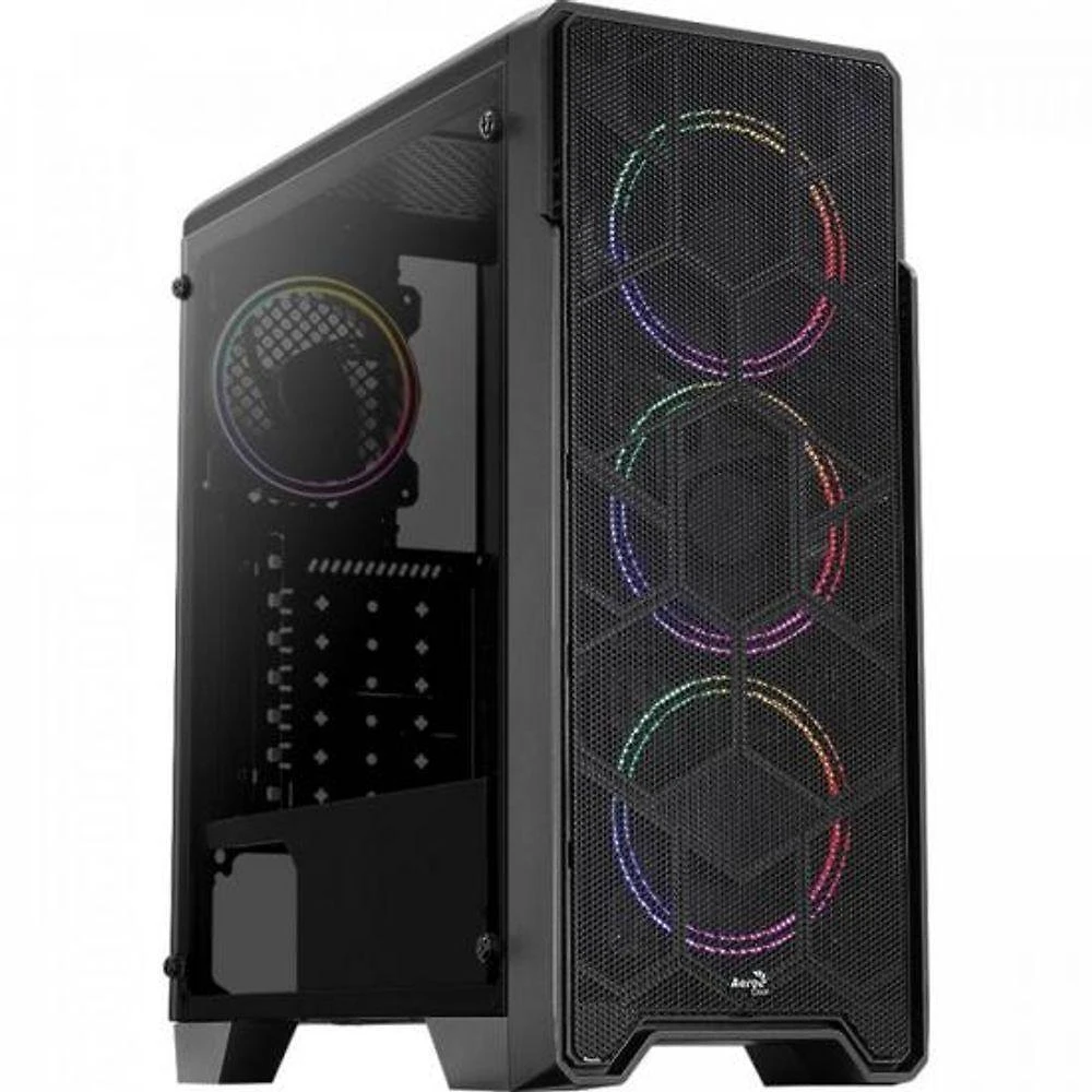 Gabinete Gamer Aerocool Ore Saturn Preto Rgb Lateral Acrílico [f002]