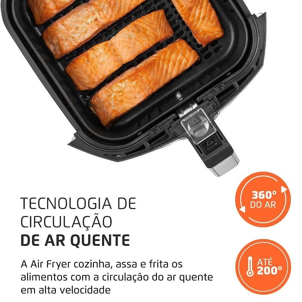 Kit Air Fryer 4L 1500W e Batedeira 3,6L 400W Preto 110V Mondial