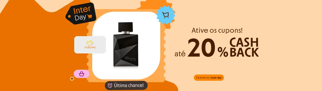 Loja Natura com até 20% de cashback