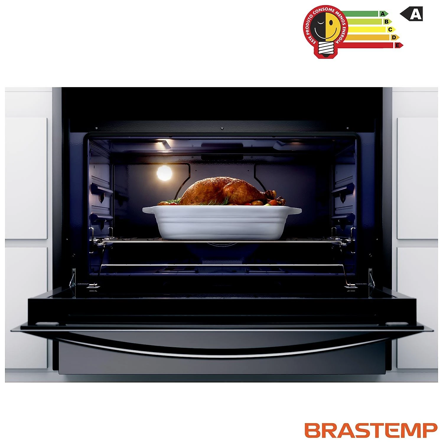 Fogão Brastemp 5 Bocas de Embutir Inox com Turbo Chama e Touch Timer BYS5PCR Bivolt
